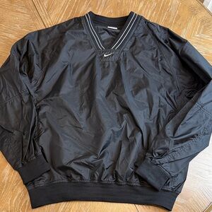 Nike Black V-Neck Windbreaker vintage
